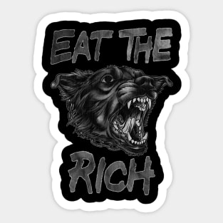 EAT THE RICH B&W Sticker